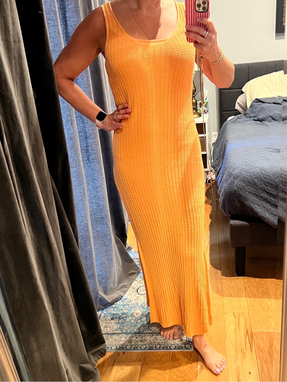 🍑 Z Supply Orange Knit Maxi Dress 🍑